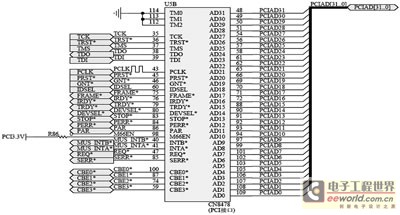 CN8478的PCI接口設(shè)計(jì)原理圖